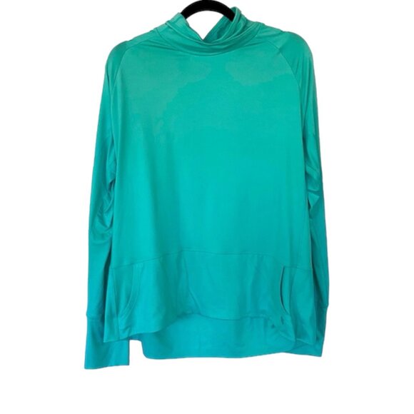 Nine West Sweater Women 2XL Cowl Neck Pullover Sweatshirt Tunic Turquoise Active - Picture 3 of 8